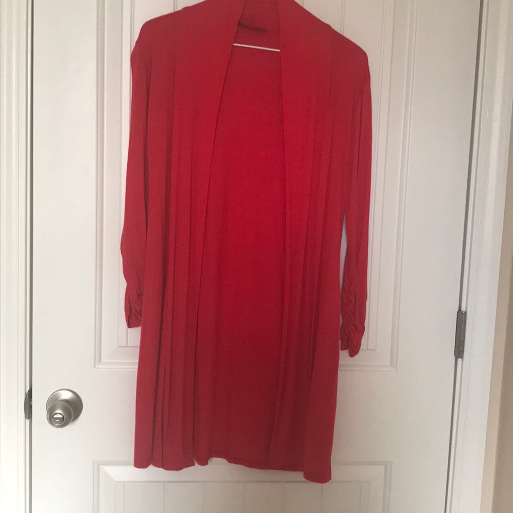 JM Fleurette Cardigan color red Size Sm NWT